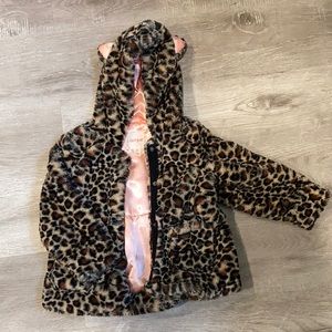 Cat & Jack girls winter coat 5T leopard print